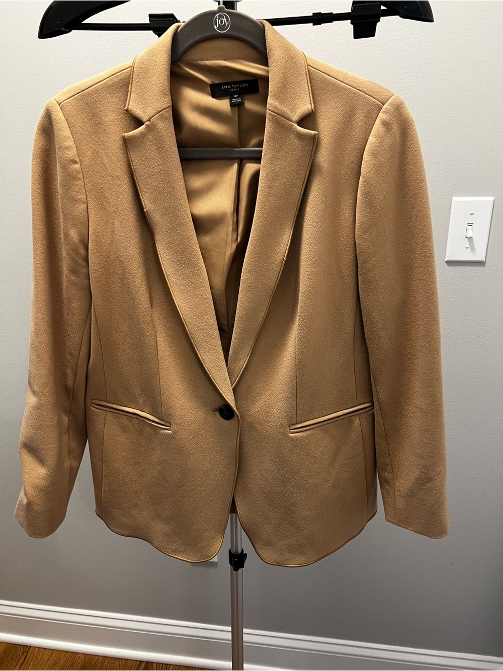 Ann Taylor Camel Tan Single-Button Blazer